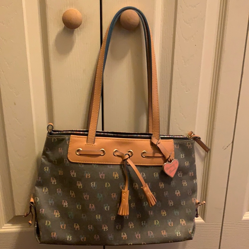 Grey multi colored D&B bag